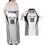 Custom Fiji Rugby Couples Matching Off Shoulder Maxi Dress and Hawaiian Shirt Fijian Warrior White