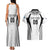 Custom Fiji Rugby Couples Matching Tank Maxi Dress and Hawaiian Shirt Fijian Warrior White