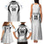 Custom Fiji Rugby Family Matching Tank Maxi Dress and Hawaiian Shirt Fijian Warrior White