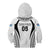 Custom Fiji Rugby Kid Hoodie Fijian Warrior White