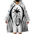 Custom Fiji Rugby Wearable Blanket Hoodie Fijian Warrior White