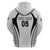 Custom Fiji Rugby Zip Hoodie Fijian Warrior White