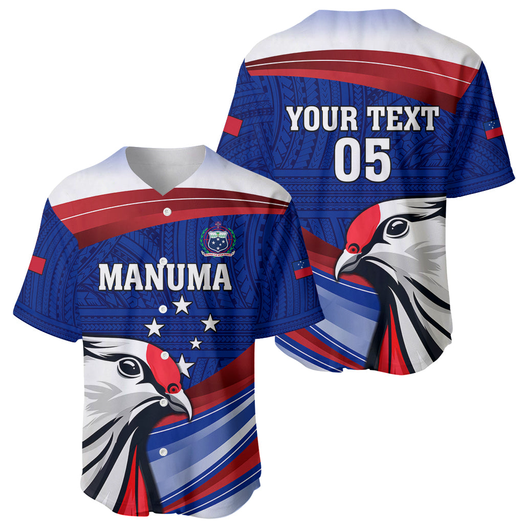 Custom Samoa Rugby Baseball Jersey Manuma Ptilinopus Perousii LT05 - Polynesian Pride