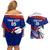 Custom Samoa Rugby Couples Matching Off Shoulder Short Dress and Hawaiian Shirt Manuma Ptilinopus Perousii