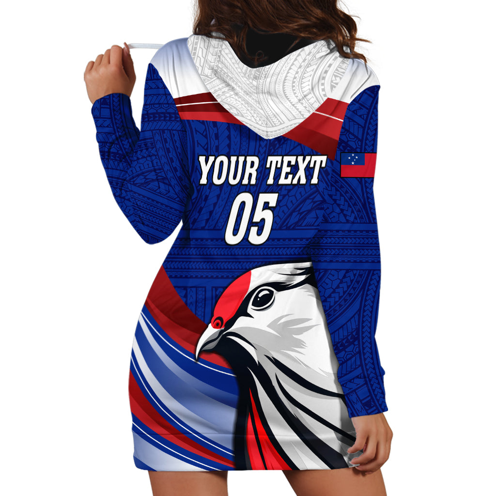 Custom Samoa Rugby Hoodie Dress Manuma Ptilinopus Perousii LT05 - Polynesian Pride