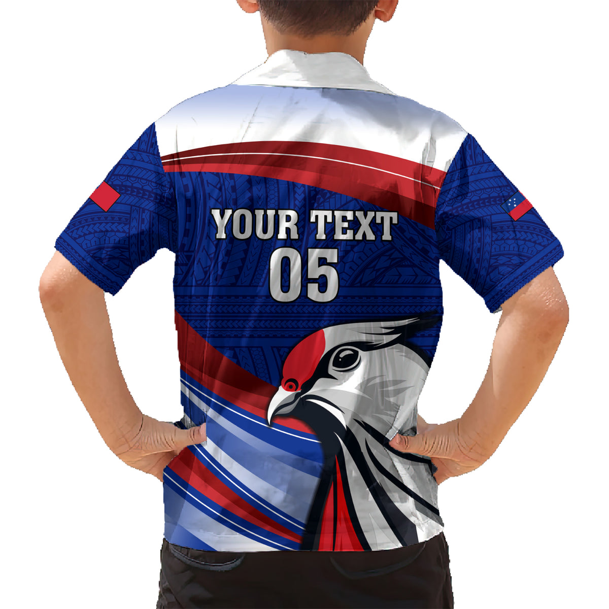 Custom Samoa Rugby Kid Hawaiian Shirt Manuma Ptilinopus Perousii LT05 - Polynesian Pride