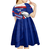 Custom Samoa Rugby Kid Short Sleeve Dress Manuma Ptilinopus Perousii LT05 - Polynesian Pride