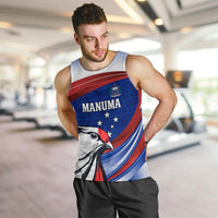Custom Samoa Rugby Men Tank Top Manuma Ptilinopus Perousii LT05 Blue - Polynesian Pride