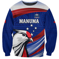 Custom Samoa Rugby Sweatshirt Manuma Ptilinopus Perousii LT05 Unisex Blue - Polynesian Pride
