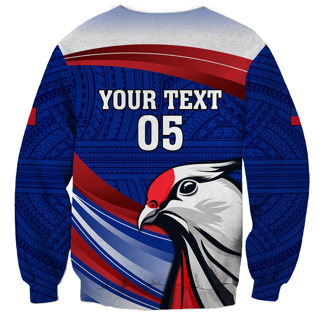 Custom Samoa Rugby Sweatshirt Manuma Ptilinopus Perousii LT05 - Polynesian Pride