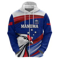 Custom Samoa Rugby Zip Hoodie Manuma Ptilinopus Perousii LT05 - Polynesian Pride