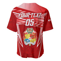 Custom Tonga Rugby Baseball Jersey Kupesi Ngatu Pattern LT05 - Polynesian Pride