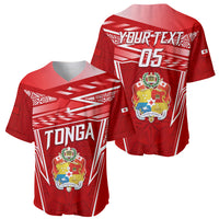Custom Tonga Rugby Baseball Jersey Kupesi Ngatu Pattern LT05 - Polynesian Pride