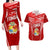 Custom Tonga Rugby Couples Matching Long Sleeve Bodycon Dress and Hawaiian Shirt Kupesi Ngatu Pattern