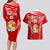 Custom Tonga Rugby Couples Matching Long Sleeve Bodycon Dress and Hawaiian Shirt Kupesi Ngatu Pattern