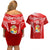 Custom Tonga Rugby Couples Matching Off Shoulder Short Dress and Hawaiian Shirt Kupesi Ngatu Pattern