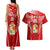 Custom Tonga Rugby Couples Matching Tank Maxi Dress and Hawaiian Shirt Kupesi Ngatu Pattern