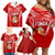 Custom Tonga Rugby Family Matching Off Shoulder Short Dress and Hawaiian Shirt Kupesi Ngatu Pattern