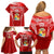 Custom Tonga Rugby Family Matching Off Shoulder Short Dress and Hawaiian Shirt Kupesi Ngatu Pattern