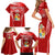 Custom Tonga Rugby Family Matching Short Sleeve Bodycon Dress and Hawaiian Shirt Kupesi Ngatu Pattern