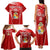 Custom Tonga Rugby Family Matching Tank Maxi Dress and Hawaiian Shirt Kupesi Ngatu Pattern