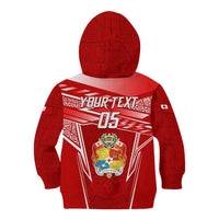 Custom Tonga Rugby Kid Hoodie Kupesi Ngatu Pattern LT05 - Polynesian Pride