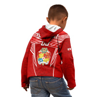 Custom Tonga Rugby Kid Hoodie Kupesi Ngatu Pattern LT05 - Polynesian Pride