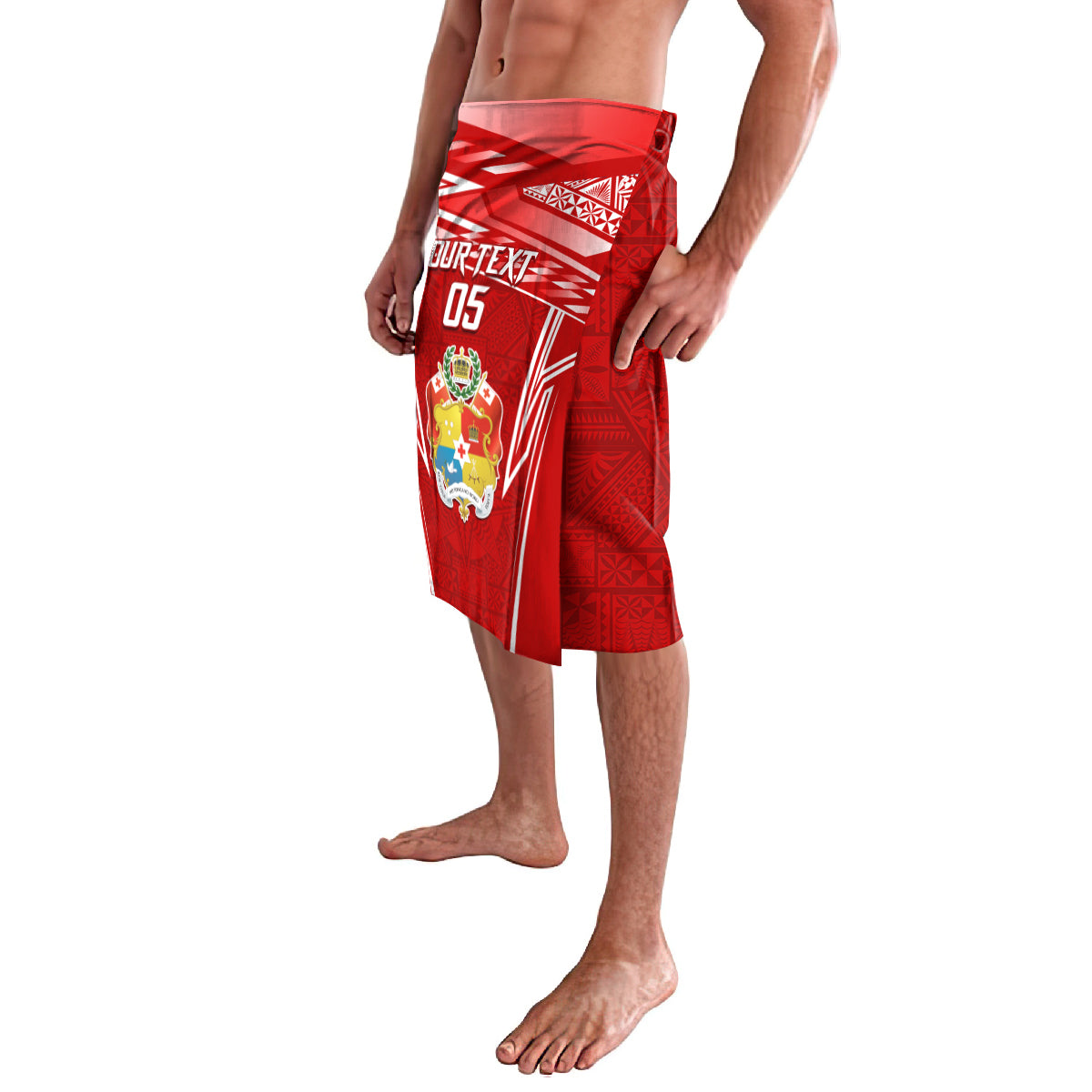 Custom Tonga Rugby Lavalava Kupesi Ngatu Pattern LT05 - Polynesian Pride