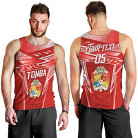 Custom Tonga Rugby Men Tank Top Kupesi Ngatu Pattern LT05 - Polynesian Pride