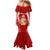 Custom Tonga Rugby Mermaid Dress Kupesi Ngatu Pattern