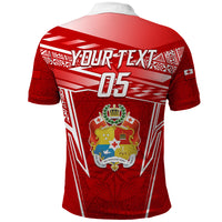 Custom Tonga Rugby Polo Shirt Kupesi Ngatu Pattern LT05 - Polynesian Pride