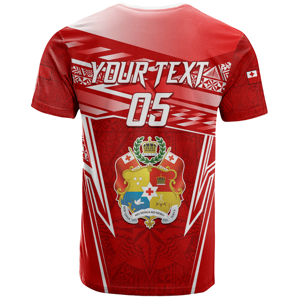 Custom Tonga Rugby T Shirt Kupesi Ngatu Pattern LT05 - Polynesian Pride