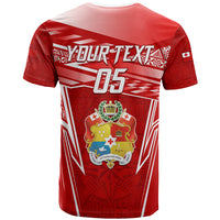 Custom Tonga Rugby T Shirt Kupesi Ngatu Pattern LT05 - Polynesian Pride
