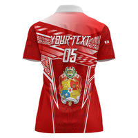 Custom Tonga Rugby Women Polo Shirt Kupesi Ngatu Pattern LT05 - Polynesian Pride