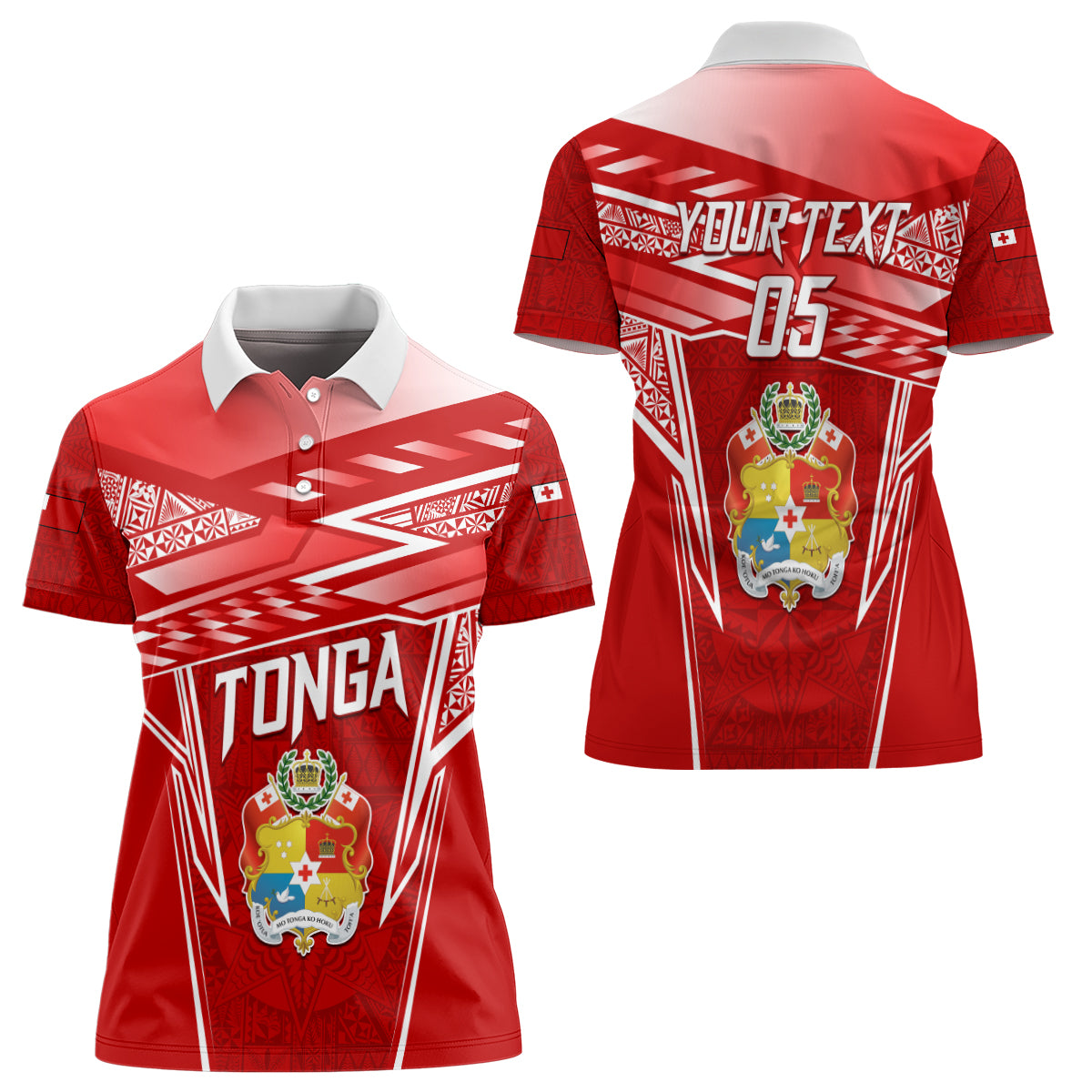 Custom Tonga Rugby Women Polo Shirt Kupesi Ngatu Pattern LT05 - Polynesian Pride