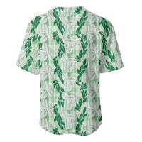 Hawaii Ti Leaf Maile Tuberose Lei Baseball Jersey With Hanalei Leaf Green LT05 - Polynesian Pride