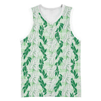 Hawaii Ti Leaf Maile Tuberose Lei Basketball Jersey With Hanalei Leaf Green LT05 Unisex Green - Polynesian Pride
