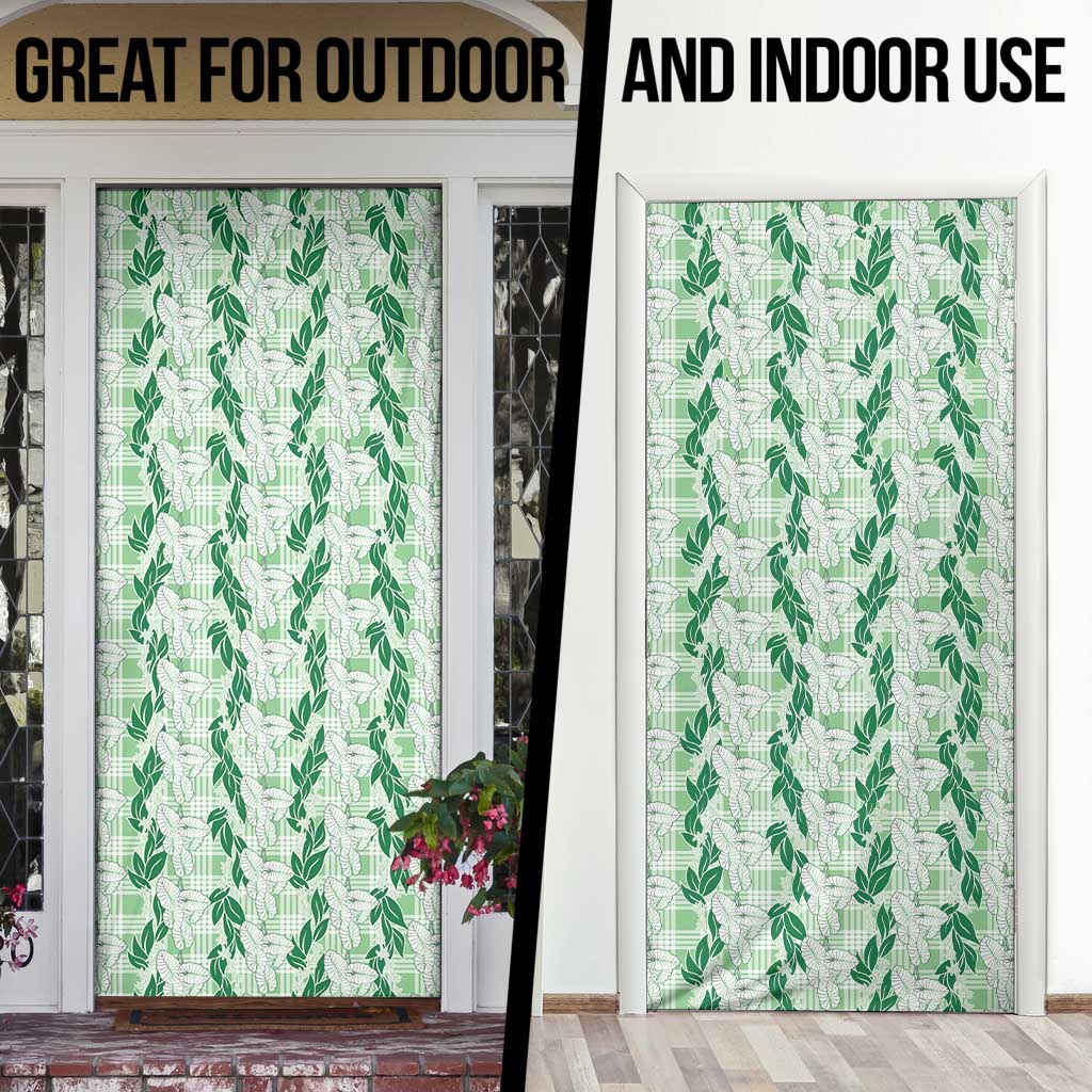 Hawaii Ti Leaf Maile Tuberose Lei Door Cover With Hanalei Leaf Green LT05 - Polynesian Pride