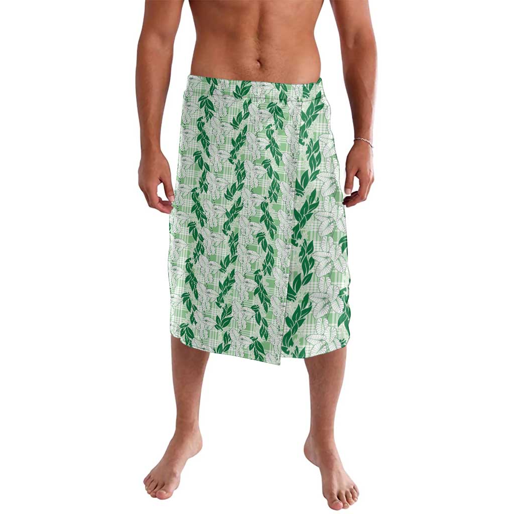 Hawaii Ti Leaf Maile Tuberose Lei Lavalava With Hanalei Leaf Green LT05 Green - Polynesian Pride