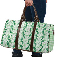 Hawaii Ti Leaf Maile Tuberose Lei Travel Bag With Hanalei Leaf Green LT05 - Polynesian Pride