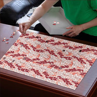 Hawaii Ti Leaf Maile Tuberose Lei Puzzle With Hanalei Leaf Red LT05 - Polynesian Pride
