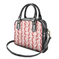 Hawaii Ti Leaf Maile Tuberose Lei Shoulder Handbag With Hanalei Leaf Red LT05 - Polynesian Pride