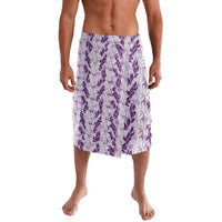 Hawaii Ti Leaf Maile Tuberose Lei Lavalava With Hanalei Leaf Purple LT05 Purple - Polynesian Pride