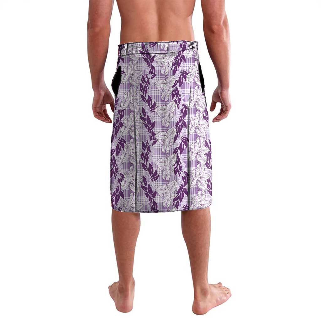 Hawaii Ti Leaf Maile Tuberose Lei Lavalava With Hanalei Leaf Purple LT05 - Polynesian Pride