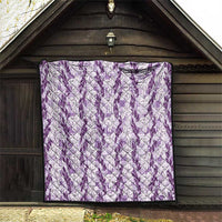 Hawaii Ti Leaf Maile Tuberose Lei Quilt With Hanalei Leaf Purple LT05 - Polynesian Pride