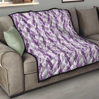 Hawaii Ti Leaf Maile Tuberose Lei Quilt With Hanalei Leaf Purple LT05 - Polynesian Pride