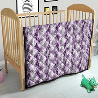 Hawaii Ti Leaf Maile Tuberose Lei Quilt With Hanalei Leaf Purple LT05 - Polynesian Pride