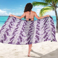 Hawaii Ti Leaf Maile Tuberose Lei Sarong With Hanalei Leaf Purple LT05 - Polynesian Pride