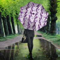 Hawaii Ti Leaf Maile Tuberose Lei Umbrella With Hanalei Leaf Purple LT05 - Polynesian Pride