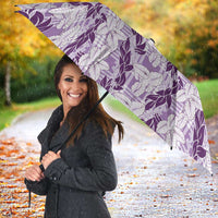 Hawaii Ti Leaf Maile Tuberose Lei Umbrella With Hanalei Leaf Purple LT05 - Polynesian Pride
